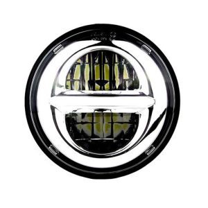 5.75-дюймовый круглый хромированный проектор с белым ореолом для Harley