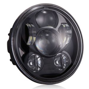 DOT Emark 5.75-дюймовый светодиодный налобный фонарь Hedalight Black Chrome Sealed Beam For Harley Davidson