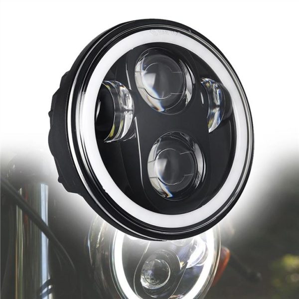 Morsun 40w 5 3/4 дюймов светодиодный проектор для фар для мотоциклов Harley Davidson черный хром