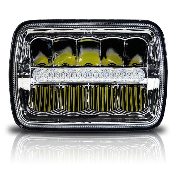 Прямоугольная 5x7 "H4 Led Headlight For Jeep Truck